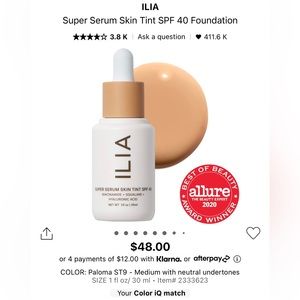 ILIA | SKIN TINT MAKEUP